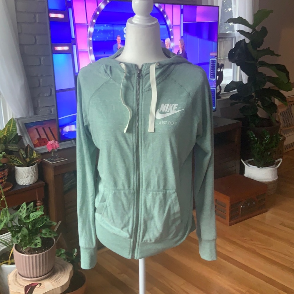 Brand new light green Nike Zipper up w/ hood